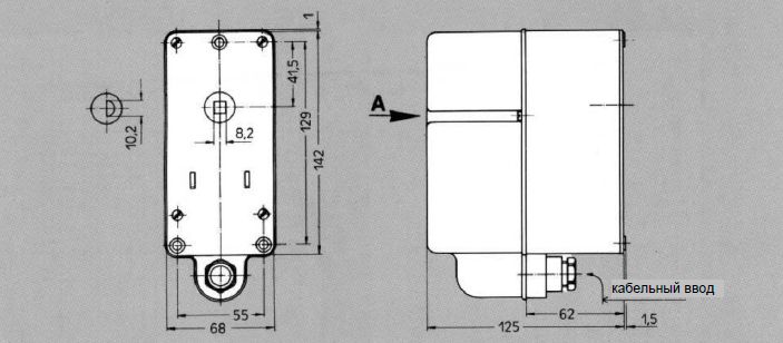Чертёж привода Conectron LKS210